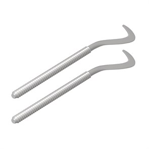 Комплект плоских кронштейнов с дюбелями 7,2*170мм, серебристые (2шт) ROYAL THERMO RT06-02