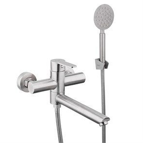 {{photo.Alt || photo.Description || 'Смеситель для ванны 35k F32801 FRAP круглый пов. излив, сатин, нерж. сталь'}}