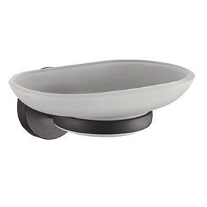 Мыльница настенная стекло ЧЕРНЫЙ  HB8702 HAIBA HB8702