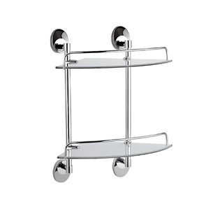 Полка стеклянная 2-ярус угловая HB1607-2 HAIBA HB1607-2