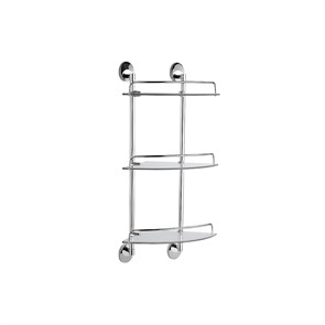 Полка стеклянная 3-ярус угловая  HB1607-3 HAIBA HB1607-3