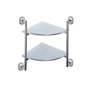 Полка стеклянная угловая 2-ярус HB1907-2 HAIBA HB1907-2