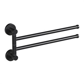 Полотенцедержатель 2-е рога ЧЕРНЫЙ HB8712 HAIBA HB8712