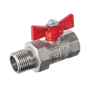 Кран шаровой со сгоном 1/2''  бабочка 11б27п1 Практик 132  ГАЛЛОП никель 0101005