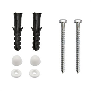 Крепеж для унитаза к полу ЭЛИТ колпачки белые (шуруп 6*70 шестигран.гол.)  (Тула) 78993