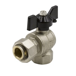 Кран угловой шаровой 1/2'' вн/накидная гайка бабочка LD PRIDE LD 47.246.15