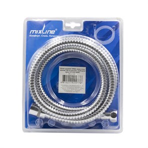 Шланг душевой 150 см имп/кон, EPDM, нерж.сталь, хром., своб. вращ MIXLINE MIX-4-150 ЛЮКС (блистер) MIX-4-150