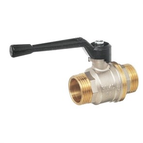 Кран шаровой 1/2'' нар/нар рукоятка 11Б27п1 БАЗ Standart PN40 никель БАЗ.А32.0.15.НГ.40.Н