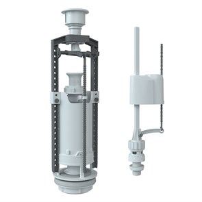 Арматура к смыв. бачку Кноп. UNICORN белая, нижн/подвод SM-N/W SM-N/W