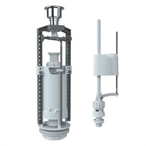 Арматура к смыв. бачку Кноп. UNICORN хром, нижн/подвод SM-N/H SM-N/H