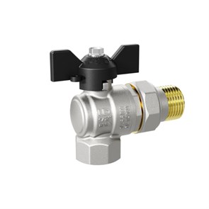 Кран шаровой со сгоном угловой 3/4''  бабочка LD PRIDE LD 47.206.20