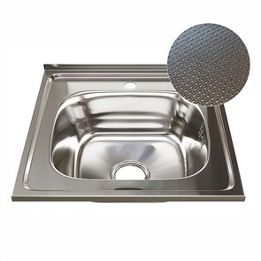 Мойка 50х50 (0,6) вып 3 1/2 MIXLINE 16см с сифоном ДЕКОР 555228