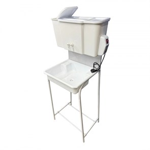 {{photo.Alt || photo.Description || 'Рукомойник "Уличный" металл. каркас 400х500 бело-серый (с ЭВН-17л + мойка ПЛАСТ.+ кран пласт.)'}}