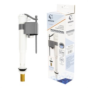 Заливной клапан UNICORN универсальный (бок/ниж. подвод, лат. штуцер 3/8