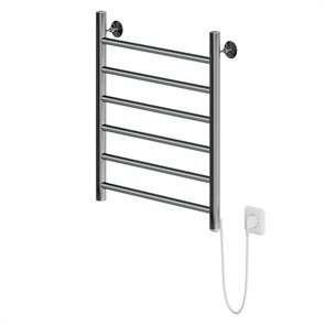 Полотенцесушитель MIXLINE VEGA  60х50 (кноп выкл, 255 Вт, 6 перекладин, правый) электрический ХРОМ ML-556366