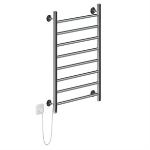 Полотенцесушитель MIXLINE VEGA  80х50 (кноп выкл, 340 Вт, 8 перекладин, левый) электрический ХРОМ ML-556367