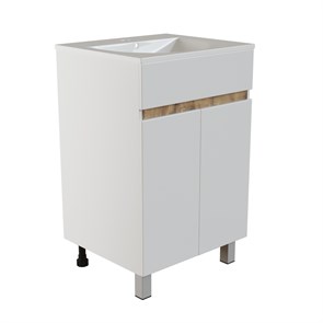 {{photo.Alt || photo.Description || 'Тумба д/ванной "БРИКС-50" 2 створки белый/дуб вотан под рак."Breeze 50" мебельный (Sanita Luxe)(ПВХ)'}}