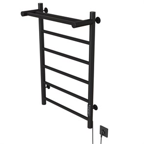 {{photo.Alt || photo.Description || 'Полотенцесушитель MIXLINE VEGA  80х50 (таймер, 318Вт, 5 перекладин + ПОЛКА) электрический ЧЕРНЫЙ'}}