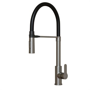 {{photo.Alt || photo.Description || 'Смеситель для кухни 35k MIXLINE MLSS-0402 черный гибкий излив магнит, п/гайку САТИН'}}