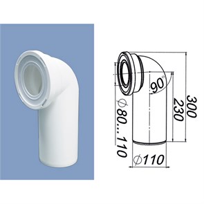 Труба фановая 110*90  Т110.90.00 Уклад Т110.90.00