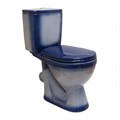 Унитаз-компакт "Лира" синий (косой, нижн, сид. полип., арм) (Rosa) 4620008192079