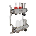 Коллекторная группа VRT® 1'' х 3/4'' (евроконус)  2 вых, авт в/отвод, c расходомерами VRT-1116-252002
