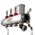 Коллекторная группа VRT® 1'' х 3/4'' (евроконус)  3 вых, авт в/отвод, c расходомерами VRT-1116-252003