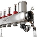 Коллекторная группа VRT® 1'' х 3/4'' (евроконус)  4 вых, авт в/отвод, c расходомерами VRT-1116-252004