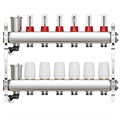 Коллекторная группа VRT® 1'' х 3/4'' (евроконус)  6 вых, авт в/отвод, c расходомерами VRT-1116-252006