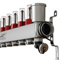 Коллекторная группа VRT® 1'' х 3/4'' (евроконус)  8 вых, авт в/отвод, c расходомерами VRT-1116-252008