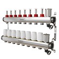 Коллекторная группа VRT® 1'' х 3/4'' (евроконус)  8 вых, авт в/отвод, c расходомерами VRT-1116-252008