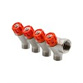 Коллектор 3/4''x1/2'' с регулировочными вентилями VRT (4 вых) VRT-8801-201504