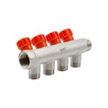Коллектор 3/4''x1/2'' с регулировочными вентилями VRT (4 вых) VRT-8801-201504