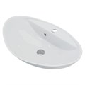 Раковина накладная на столешницу "Гамма-60*39" ш*г овал, с отв. под смеситель  (Kirovit) 76236