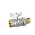 Кран шаровой со сгоном 3/4'' бабочка БЕЛАЯ  LD PRIDE LD 47.306.20 W