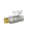 Кран шаровой со сгоном 3/4'' бабочка БЕЛАЯ  LD PRIDE LD 47.306.20 W