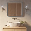 Зеркало MIXLINE "Стив-3" 700*685 (ШВ) сенсорный выключатель, часы + подогрев ФР-1754