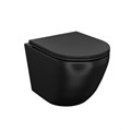 Унитаз подвесной безободковый IDDIS BLAR3BMi25 "Blanko" сиденье дюропласт, микролифт ЧЕРНЫЙ матовый BLAR3BMi25