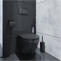 Унитаз подвесной безободковый IDDIS BLAR3BMi25 "Blanko" сиденье дюропласт, микролифт ЧЕРНЫЙ матовый BLAR3BMi25