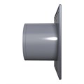 Вентилятор вытяжной D100 SLIM 4С dark gray metal с обратным клапаном  DICITI SLIM 4C Dark Gray metal