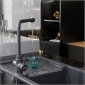 Смеситель для кухни 35к MIXLINE ML-GS13 (309) темно-серый с вых. для питьевого фильтра ML-GS13 (309)
