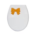 Сиденье для унитаза "Бантик" с детской накладкой белое (бантик цветной) Европласт ЕК-404D-01