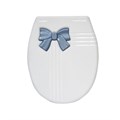 Сиденье для унитаза "Бантик" с детской накладкой белое (бантик цветной) Европласт ЕК-404D-01