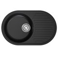 Мойка ML-GM16 КОМФОРТ овальная с крылом, ультра-черная (344), 730*460*180мм 00-00009371