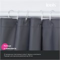 Штора для ванной полиэтилен IDDIS P03PE18i11 Promo  180*200 тёмно-серая  c кольцами P03PE18i11