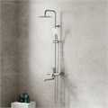 Душевая система 35к MIXLINE MLSS32-06 "Stainless" излив лейка 3 поз.+лейка"Тропический душ" НЕРЖ MLSS32-06