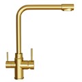 Смеситель для кухни 35k MIXLINE MLSS-0320G подкл.к фильтру, п/гайку ЗОЛОТО MLSS-0320G