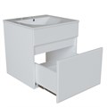 Тумба д/ванной "БРИКС-50" подвесная под раковину "Breeze 50" мебельный (Sanita Luxe) (ПВХ) 555003