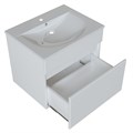 Тумба д/ванной "БРИКС-60" подвесная под раковину "Breeze 60" мебельный (Sanita Luxe) (ПВХ) 555004