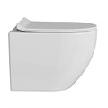 Унитаз подвесной безободковый WAVE TOR Tornado3.0, сид. полипр, м/л, быстр, БЕЛЫЙ глянец (XL) 554650